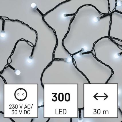 LED Ziemassvētku āra virtene 300xLED/35m IP44 vēsi balta