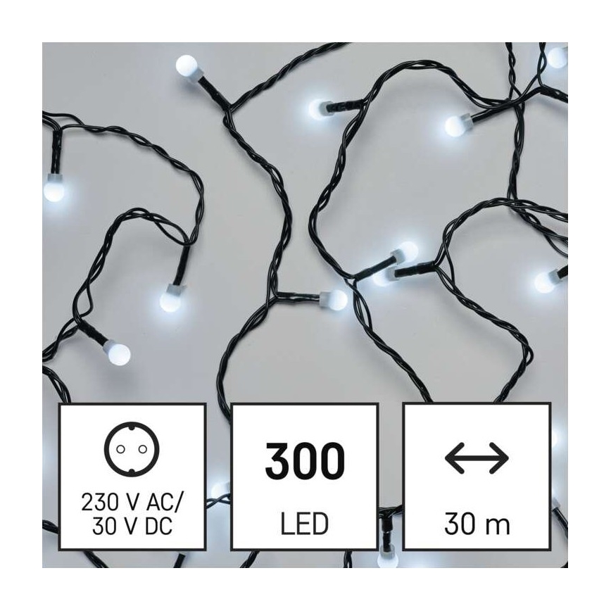 LED Ziemassvētku āra virtene 300xLED/35m IP44 vēsi balta