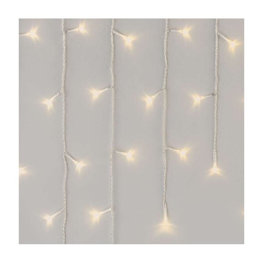 LED Ziemassvētku āra virtene 300xLED/8 režīmi 10m IP44 silti balta + tālvadības pults