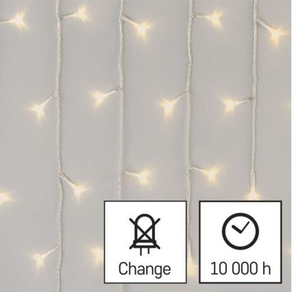 LED Ziemassvētku āra virtene 300xLED/8 režīmi 10m IP44 silti balta + tālvadības pults