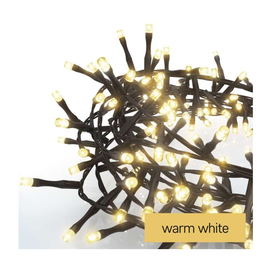 LED Ziemassvētku āra virtene 400 LED/13 m IP44 siltā balta