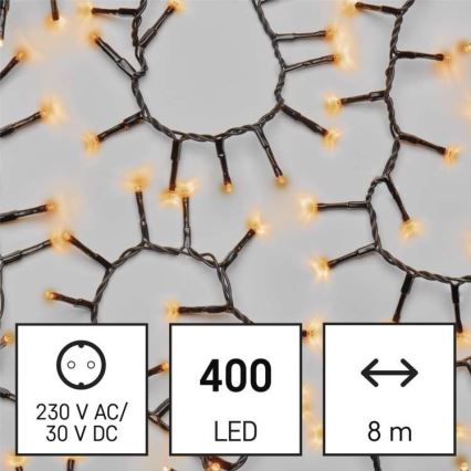 LED Ziemassvētku āra virtene 400xLED/13m IP44 vintage