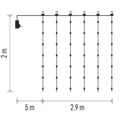 LED Ziemassvētku āra virtene 400xLED/8 funkcijas 7,9 m IP44 silti balta