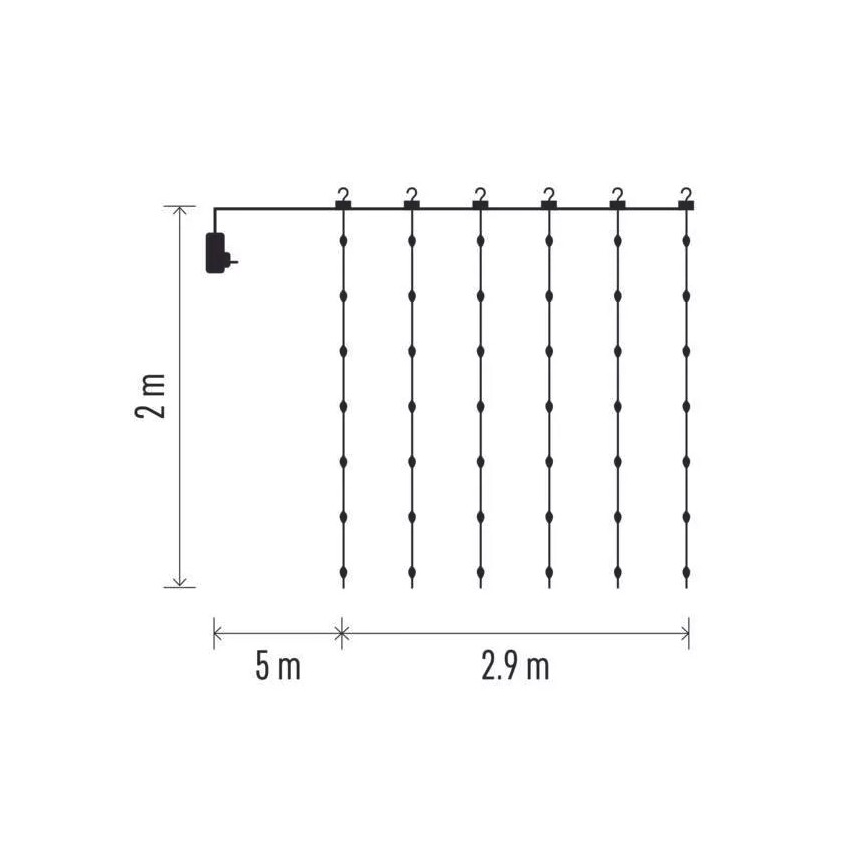 LED Ziemassvētku āra virtene 400xLED/8 funkcijas 7,9 m IP44 silti balta