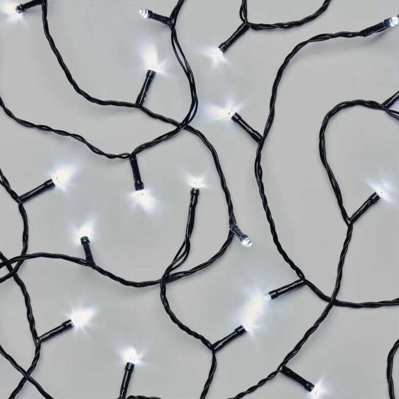 LED Ziemassvētku āra virtene 40xLED/3xAA 3,3m IP44 vēsi balts