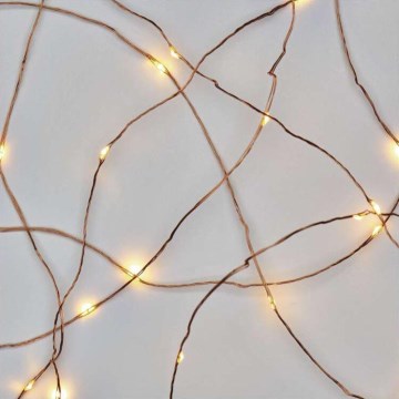 LED Ziemassvētku āra virtene 40xLED/9m IP44 siltā balta