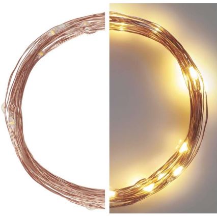 LED Ziemassvētku āra virtene 40xLED/9m IP44 siltā balta