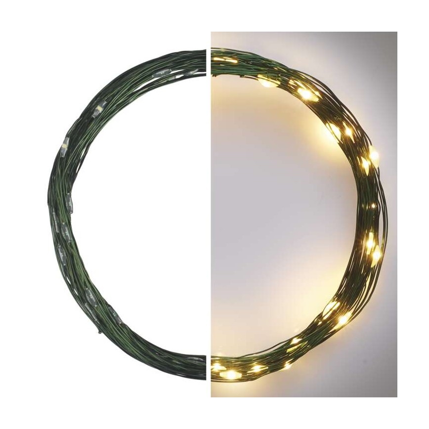 LED Ziemassvētku āra virtene 40xLED/9m IP44 silti balta