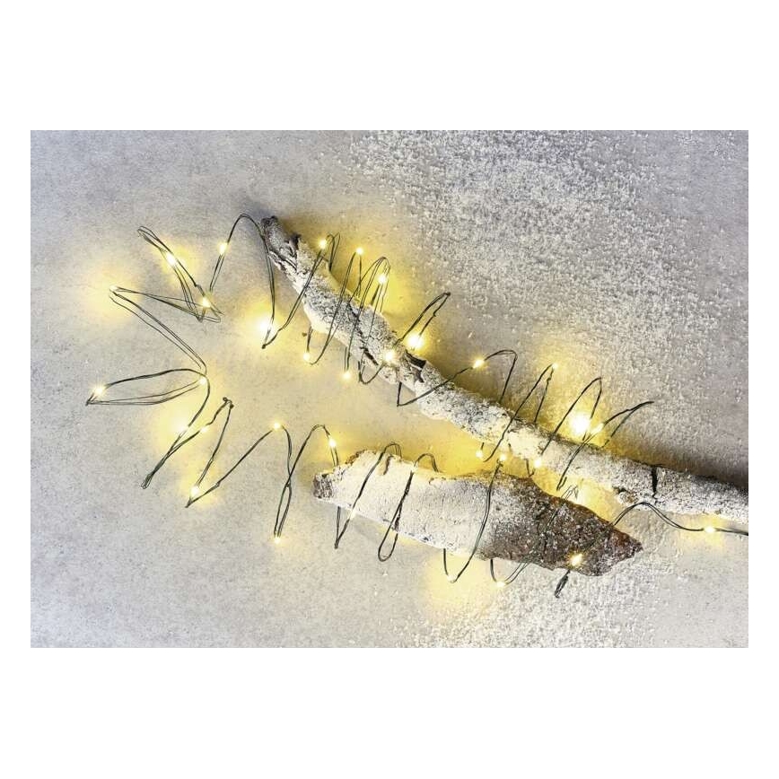 LED Ziemassvētku āra virtene 40xLED/9m IP44 silti balta