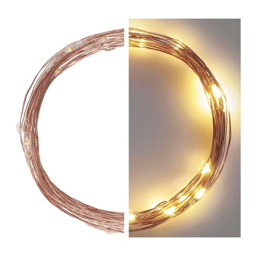 LED Ziemassvētku āra virtene 40xLED/9m IP44 silti balta