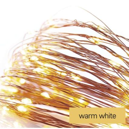 LED Ziemassvētku āra virtene 40xLED/9m IP44 silti balta