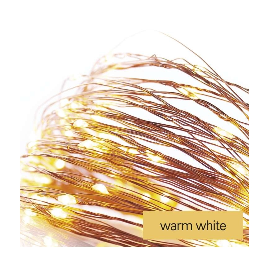 LED Ziemassvētku āra virtene 40xLED/9m IP44 silti balta