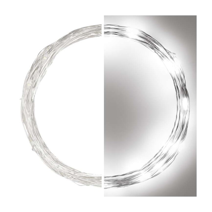 LED Ziemassvētku āra virtene 40xLED/9m IP44 vēsi balta