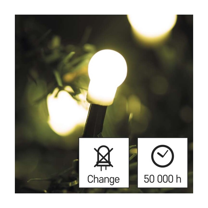 LED Ziemassvētku āra virtene 480xLED/53m IP44 silti balta