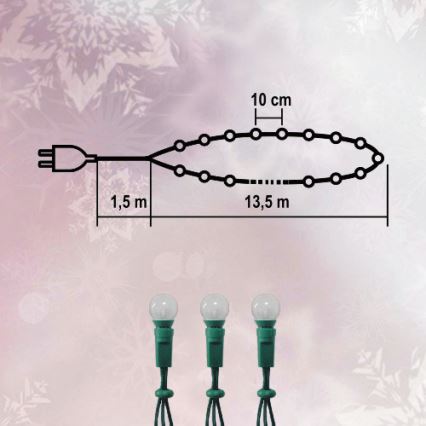 LED Ziemassvētku āra virtene 500xLED 35m IP44 vēsi balta