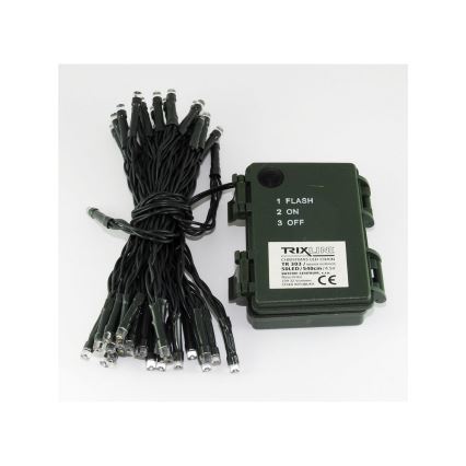 LED Ziemassvētku āra virtene 50xLED/2 funkcijas 5,4m IP44 silti balta