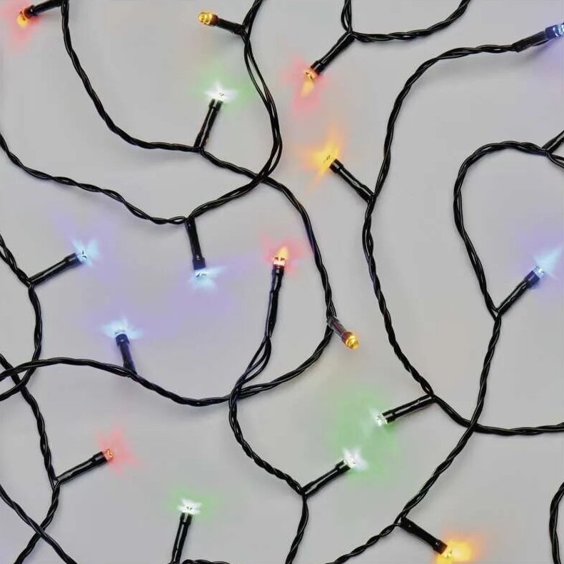 LED Ziemassvētku āra virtene 50xLED/5m IP44 daudzkrāsaina