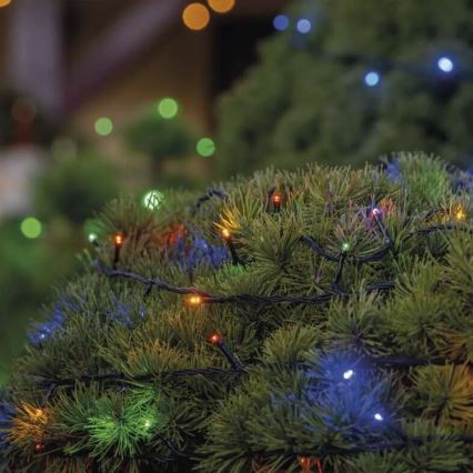LED Ziemassvētku āra virtene 50xLED/5m IP44 daudzkrāsaina