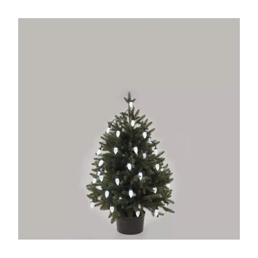 LED Ziemassvētku āra virtene 50xLED/8 funkcijas 14,8 m IP44 vēsi balta
