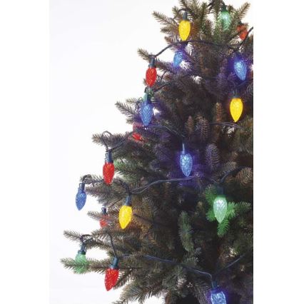 LED Ziemassvētku āra virtene 50xLED/8 režīmi 14,8m IP44 daudzkrāsaina