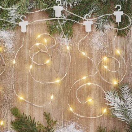 LED Ziemassvētku āra virtene 54xLED/8 funkcijas 6,7x0,7m IP44 silti balta