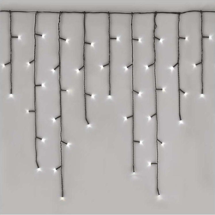 LED Ziemassvētku āra virtene, 600 LED / 8 režīmi, 15 m, IP44, auksti balta