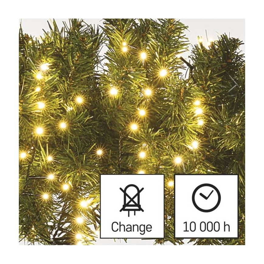 LED Ziemassvētku āra virtene 600xLED/17m IP44 silti balta