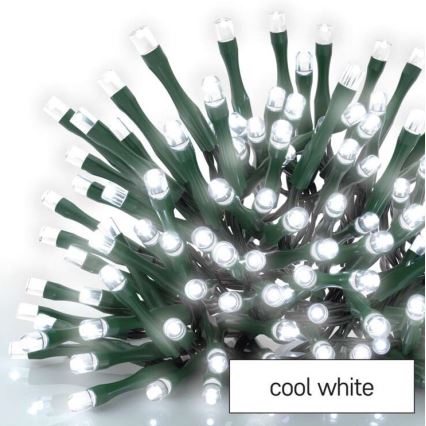 LED Ziemassvētku āra virtene 600xLED/8 režīmi 15m IP44  vēsi balta