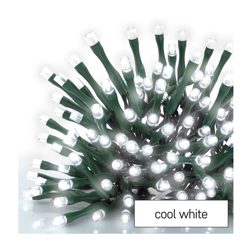 LED Ziemassvētku āra virtene 600xLED/8 režīmi 15m IP44  vēsi balta