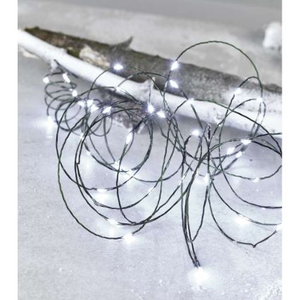 LED Ziemassvētku āra virtene 75xLED/12,5m IP44 auksti balta