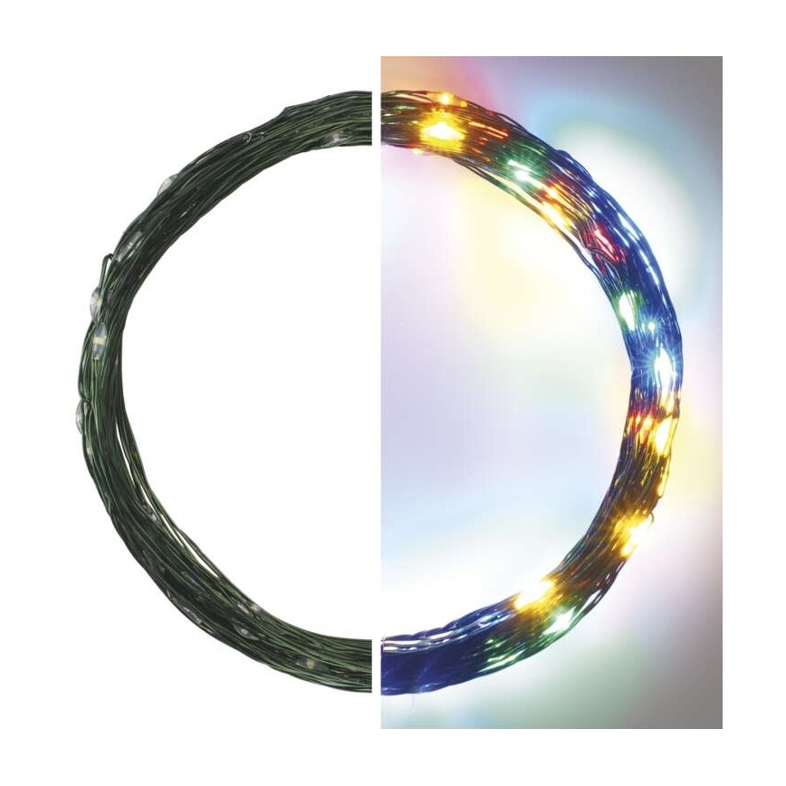 LED Ziemassvētku āra virtene 75xLED/12,5m IP44 daudzkrāsaina