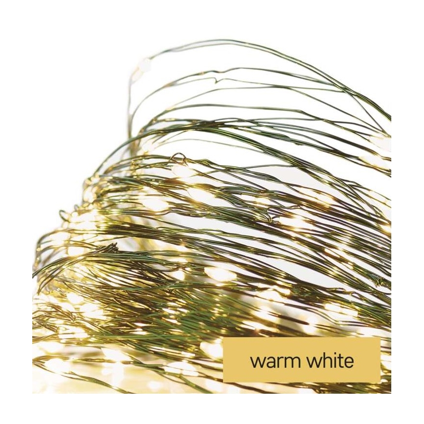LED Ziemassvētku āra virtene 75xLED/12,5m IP44 silti balta
