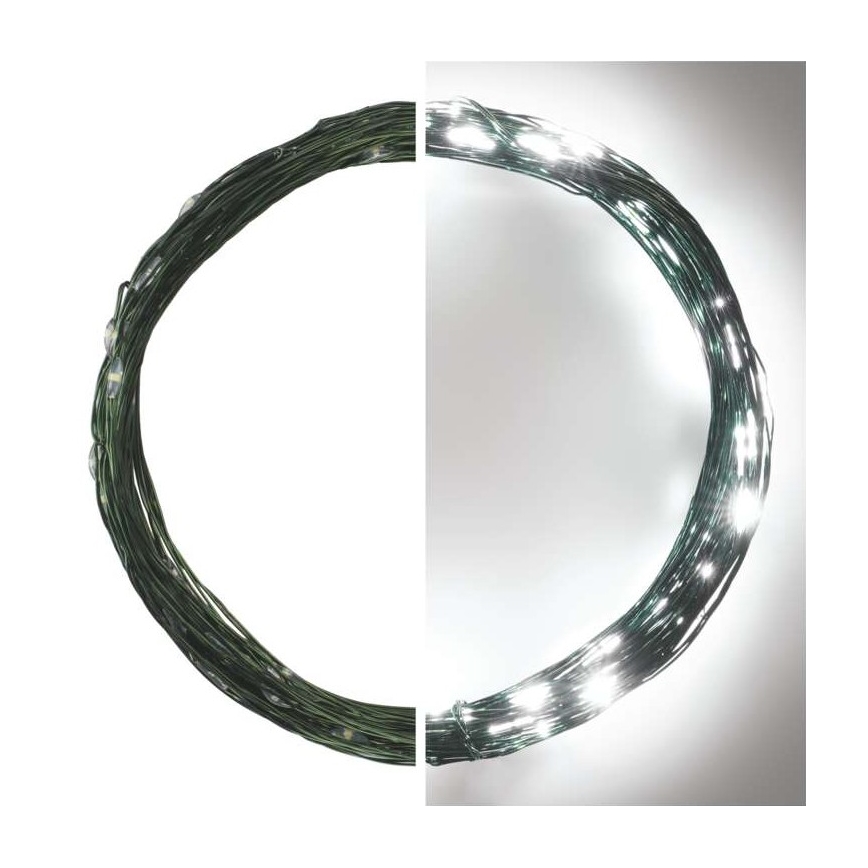 LED Ziemassvētku āra virtene 75xLED/12,5m IP44 vēsi balta