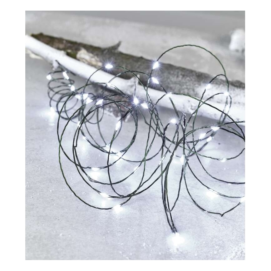 LED Ziemassvētku āra virtene 75xLED/12,5m IP44 vēsi balta
