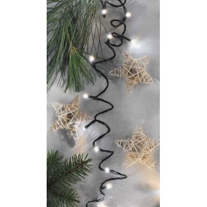 LED Ziemassvētku āra virtene 80xLED/13m IP44 silta/auksta balta