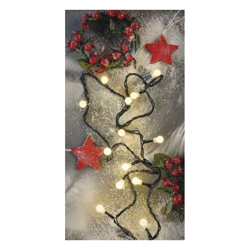 LED Ziemassvētku āra virtene 80xLED/13m IP44 silti balta