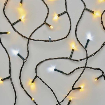 LED Ziemassvētku āra virtene 80xLED/13m IP44 silti/vēsi balta