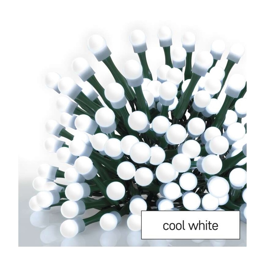 LED Ziemassvētku āra virtene 80xLED/13m IP44 vēsi balta