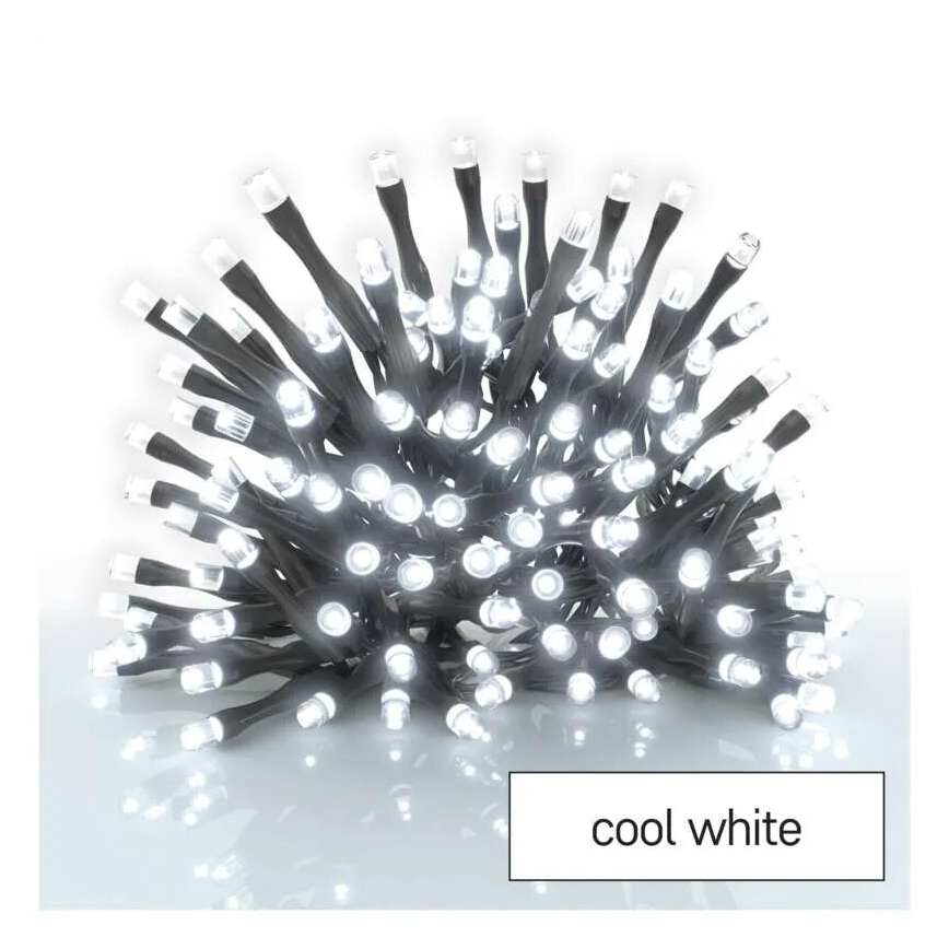 LED Ziemassvētku āra virtene 80xLED/3xAA 6,1m IP44 vēsi balts