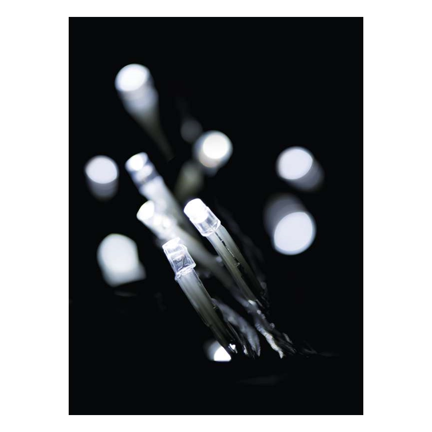 LED Ziemassvētku āra virtene CHAIN 180xLED/8 funkcijas 8m IP44 vēsi balta