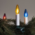 LED Ziemassvētku āra virtene FELICIA FILAMENT 20xE10 19m krāsaina/silti balta IP44, Made in the EU