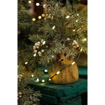 LED Ziemassvētku āra virtene LINE 700xLED/8 funkcijas 40 m IP44 silti balta