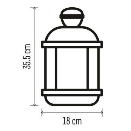 LED Ziemassvētku dekorācija 1xLED/3xAAA melna