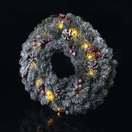 LED Ziemassvētku dekorācija 20xLED/2xAA d. 38 cm