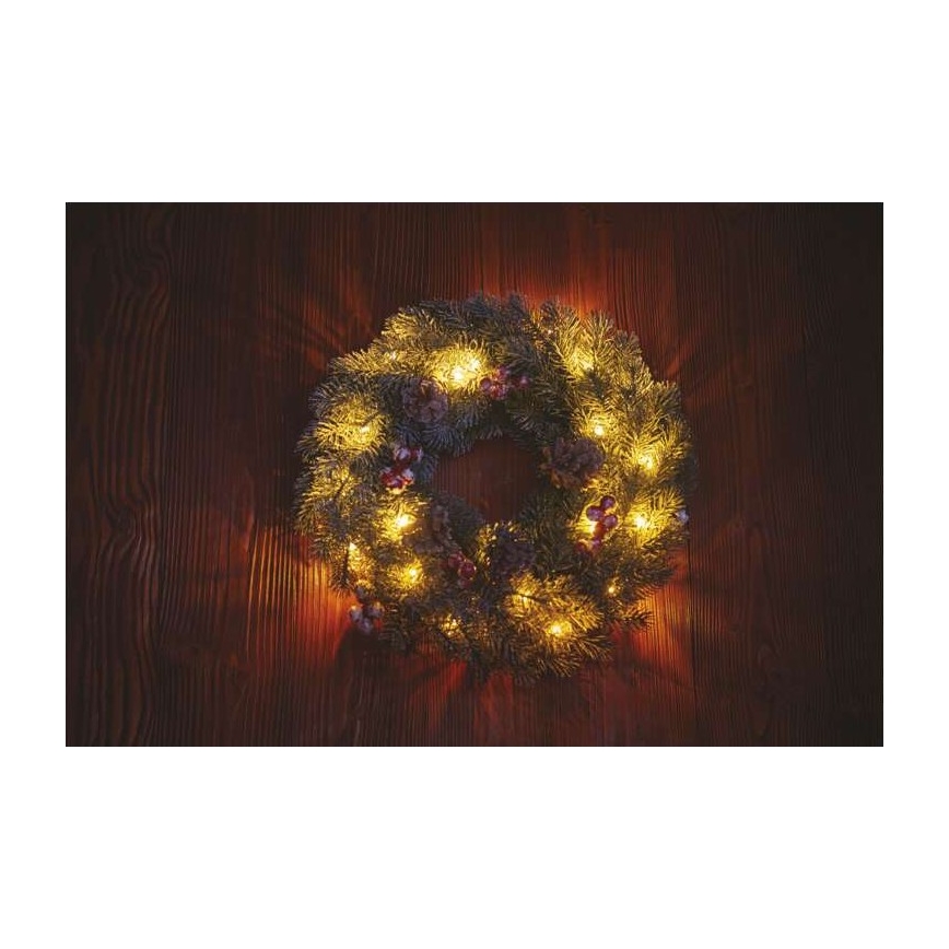 LED Ziemassvētku dekorācija 20xLED/2xAA d. 38 cm