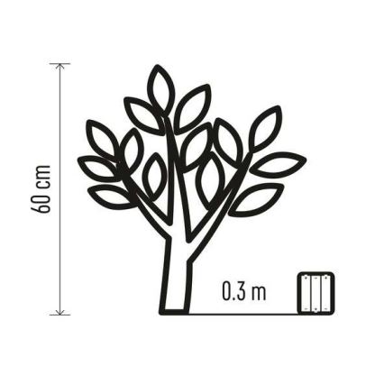 LED Ziemassvētku dekorācija 24xLED/3xAA