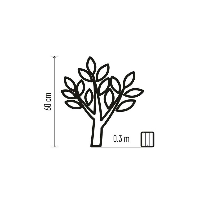 LED Ziemassvētku dekorācija 24xLED/3xAA