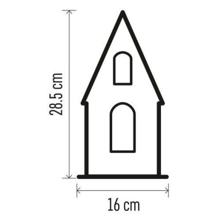 LED Ziemassvētku dekorācija 3xLED/2xAA bēša