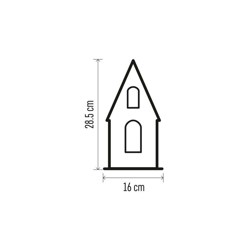 LED Ziemassvētku dekorācija 3xLED/2xAA bēša