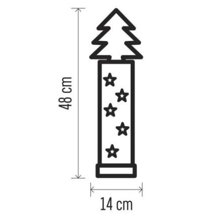 LED Ziemassvētku dekorācija 5xLED/2xAA koks